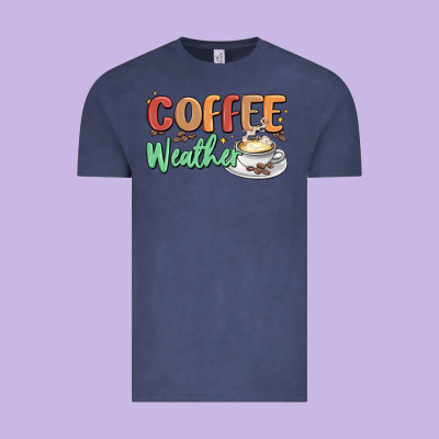 Coffee Weather Vintage Tee Designed By Maliassmallbusiness