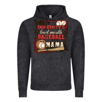 Vintage Black somebody's loud mouth baseball mama Vintage Hoodie - MaliasSmallBusiness