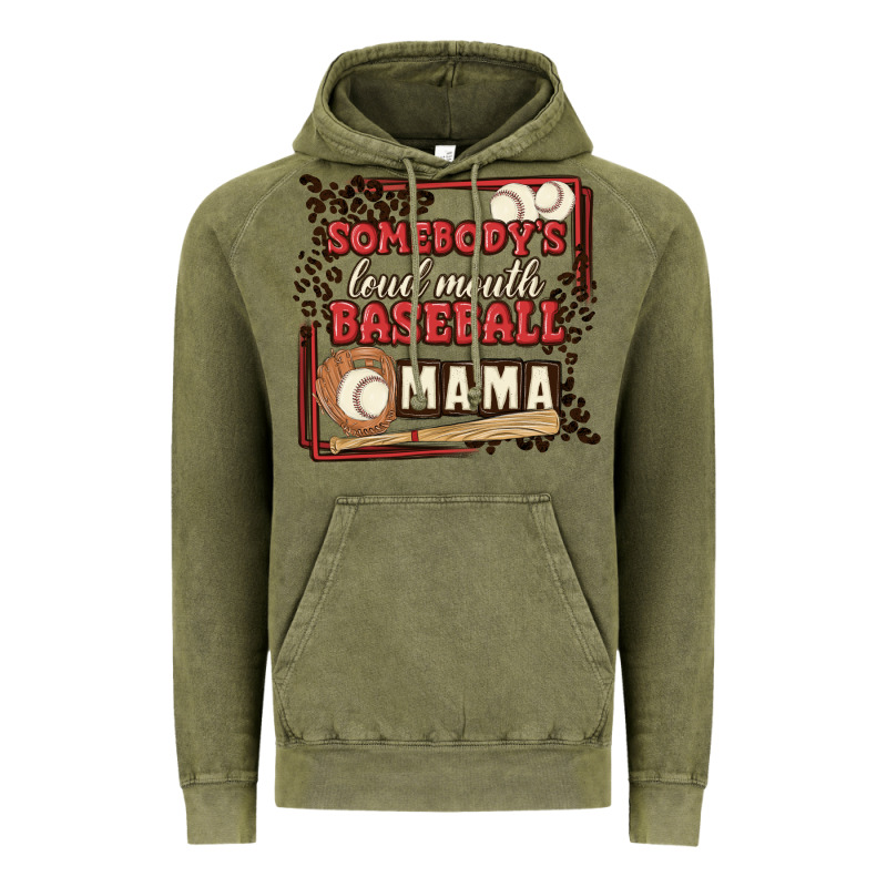 Somebody's Loud Mouth Baseball Mama Vintage Hoodie by MaliasSmallBusiness | Teevron