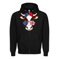 Black Cow 4Th Of July Independence Day Zipper Hoodie - Bettercallsaul