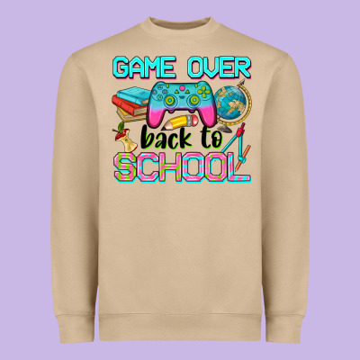 Game Over Back To School Heavyweight Sweatshirt Designed By Nancycooperartshop
