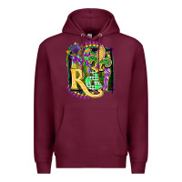 Burgundy mardi gras Premium Hoodie - CowGirlArtShop
