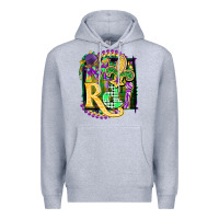 Heather Grey mardi gras Premium Hoodie - CowGirlArtShop
