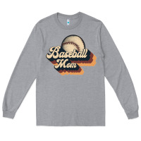 Heather Grey baseball mom Long Sleeve Tee - JahusDesignShop
