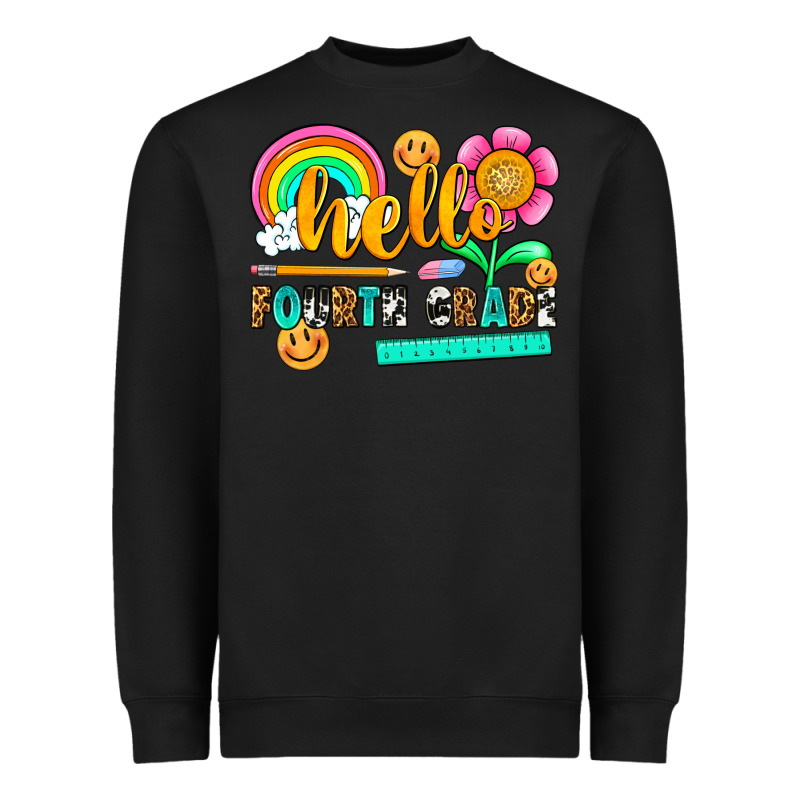 Hello Fourth Grade Heavyweight Sweatshirt by NancyCooperArtShop | Teevron