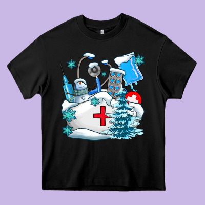 Winter Nurse Life Heavy Core Tee Designed By Adodesignshop