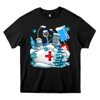 Black Winter Nurse life Heavy Core Tee - AdoDesignShop