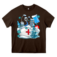 Chocolate Brown Winter Nurse life Heavy Core Tee - AdoDesignShop