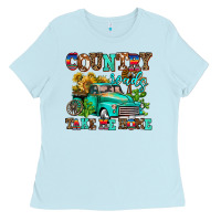 Baby Blue country roads take me home Ladies Tee - AdoDesignShop