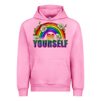 Fuchsia Pink Be Yourself Pride Lgbtq Urban Hoodie - BundleAndBundleShop