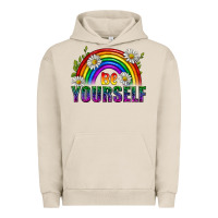 Pigment French Oak Be Yourself Pride Lgbtq Urban Hoodie - BundleAndBundleShop