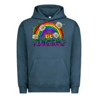 Pigment Midnight Navy Be Yourself Pride Lgbtq Urban Hoodie - BundleAndBundleShop