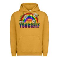 Pigment Peanut Butter Be Yourself Pride Lgbtq Urban Hoodie - BundleAndBundleShop