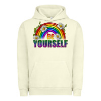 Pigment Pistachio Be Yourself Pride Lgbtq Urban Hoodie - BundleAndBundleShop