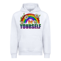White Be Yourself Pride Lgbtq Urban Hoodie - BundleAndBundleShop