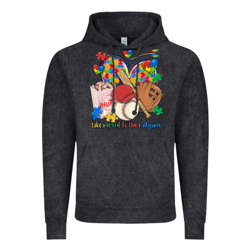 Take Me Out To The Ballgame  Autism Baseball Vintage Hoodie by MaliasSmallBusiness | Teevron