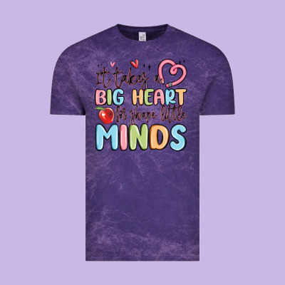 It Takes A Big Heart For Shape Little Minds Vintage Tee Designed By Maliassmallbusiness