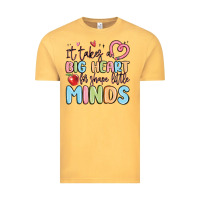 Vintage Mustard it takes a big heart for shape little minds Vintage Tee - MaliasSmallBusiness