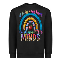 Black it takes a big heart to shape little Heavyweight Sweatshirt - NancyCooperArtShop