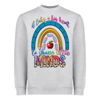 Heather Grey it takes a big heart to shape little Heavyweight Sweatshirt - NancyCooperArtShop