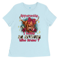 Baby Blue apparently i have an attitude who knew Ladies Tee - JahusDesignShop