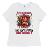 White apparently i have an attitude who knew Ladies Tee - JahusDesignShop
