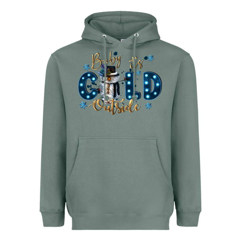 Baby Its Cold Outside Heavyweight Hoodie by CowGirlArtShop | Teevron