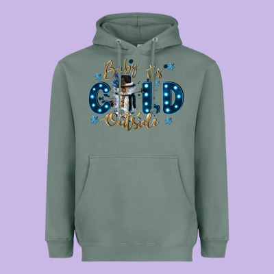 Baby Its Cold Outside Heavyweight Hoodie Designed By Cowgirlartshop
