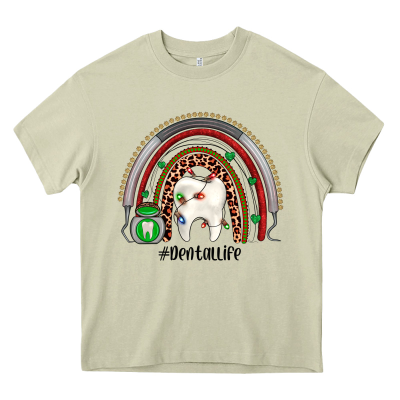 Christmas Dental Life Rainbow Heavy Core Tee by JahusDesignShop | Teevron