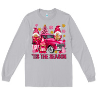 Moon Dust Tis' the season pink Christmas gnomes truck Long Sleeve Tee - NancyCooperArtShop