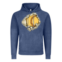Vintage Denim softball Vintage Hoodie - MaliasSmallBusiness