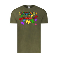 Vintage Olive different is beautiful Vintage Tee - JahusDesignShop