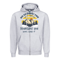Heather Grey Christian No Shadow You Wont Light Up No Mountain Zipper Hoodie - Bettercallsaul