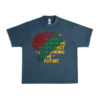 Midnight Navy black history honoring the past inspiring the futu Urban Heavy Tee - MaliasSmallBusiness