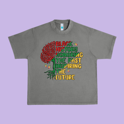 Black History Honoring The Past Inspiring The Futu Urban Heavy Tee Designed By Maliassmallbusiness