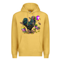 Antique Gold mardi gras chicken Premium Hoodie - CowGirlArtShop