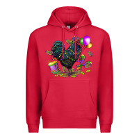 Cardinal mardi gras chicken Premium Hoodie - CowGirlArtShop