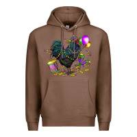 Chestnut mardi gras chicken Premium Hoodie - CowGirlArtShop