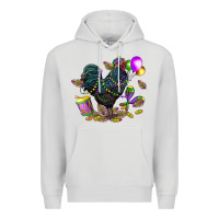 Dove Grey mardi gras chicken Premium Hoodie - CowGirlArtShop