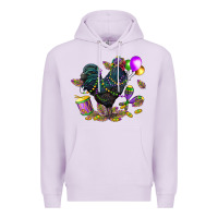Lilac mardi gras chicken Premium Hoodie - CowGirlArtShop