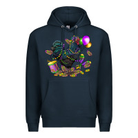 Navy mardi gras chicken Premium Hoodie - CowGirlArtShop