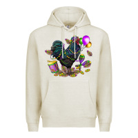 Oatmeal Heather mardi gras chicken Premium Hoodie - CowGirlArtShop