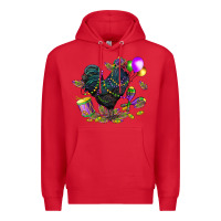 Red mardi gras chicken Premium Hoodie - CowGirlArtShop