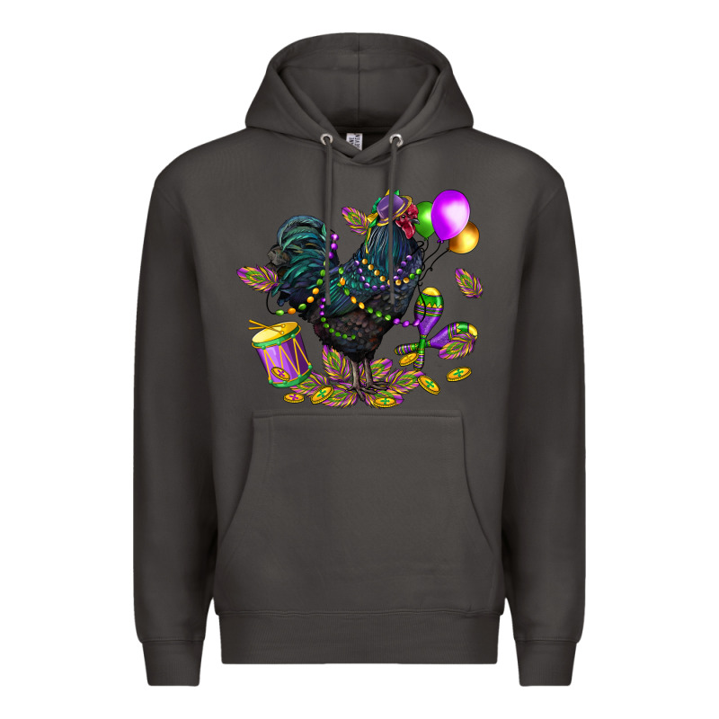 Mardi Gras Chicken Premium Hoodie by CowGirlArtShop | Teevron