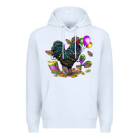 White mardi gras chicken Premium Hoodie - CowGirlArtShop