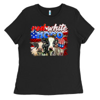 Black red white moo Ladies Tee - AdoDesignShop