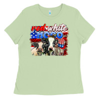 Matcha red white moo Ladies Tee - AdoDesignShop
