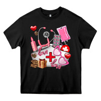 Black nurse  valentines day love Heavy Core Tee - AdoDesignShop