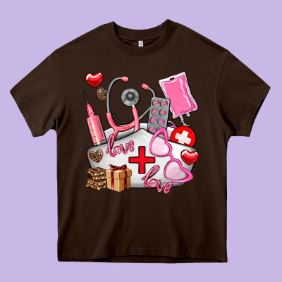 Nurse  Valentines Day Love Heavy Core Tee Designed By Adodesignshop