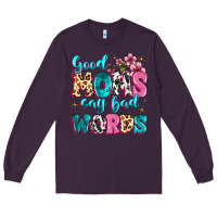 Plum good moms say bad words Long Sleeve Tee - MaliasSmallBusiness